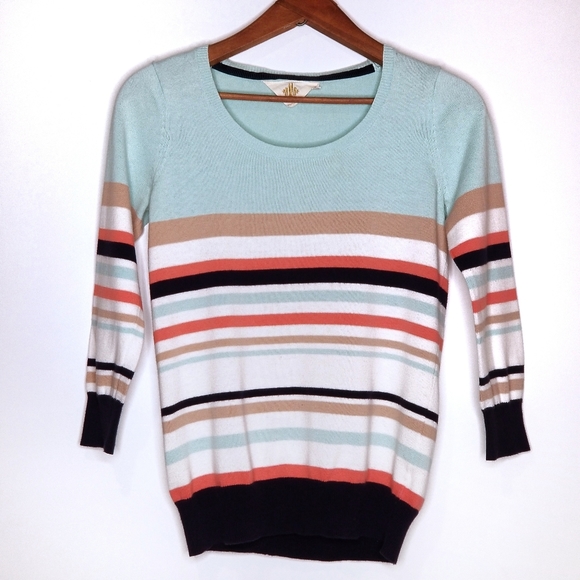 HWR Monogram | Anthropologie Striped Knit Sweater - Picture 2 of 7